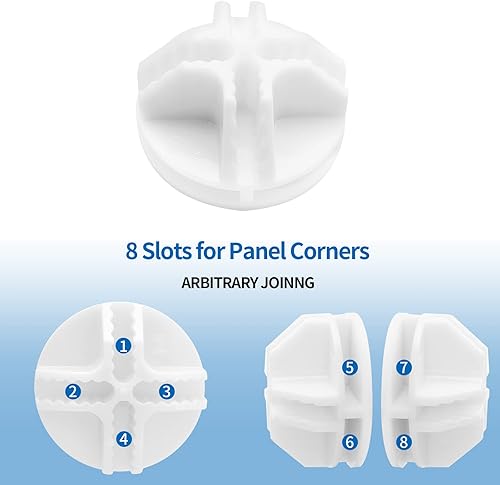 Miniatura 3 de Litoexpe 36 conectores de plástico de cubo de alambre para almacenamiento de cubos, organizador modular de armario blanco y unidad de estantería de