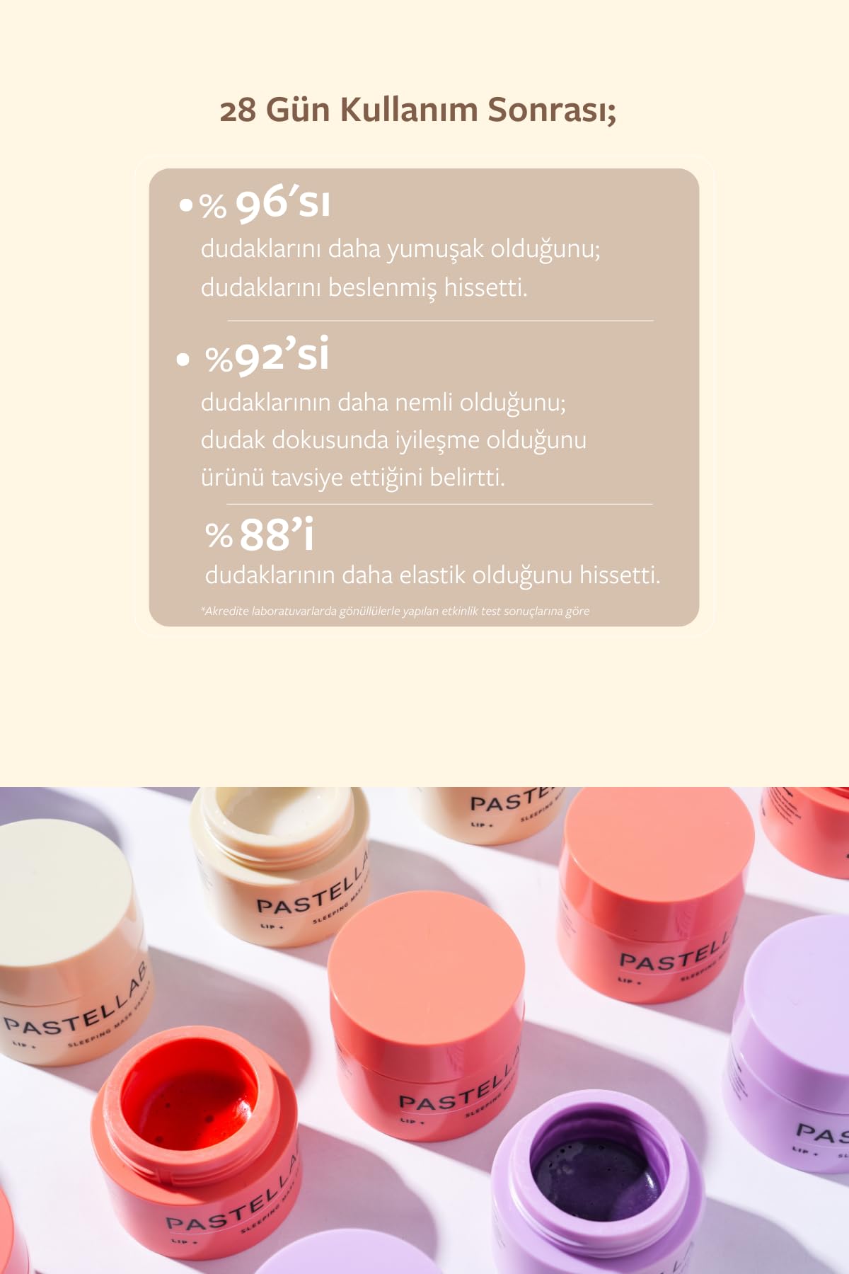 Pastel Pastellab. Lip Sleeping Mask - Dudak Bakım Maskesi Vanilla 10 gr (2 paketi)