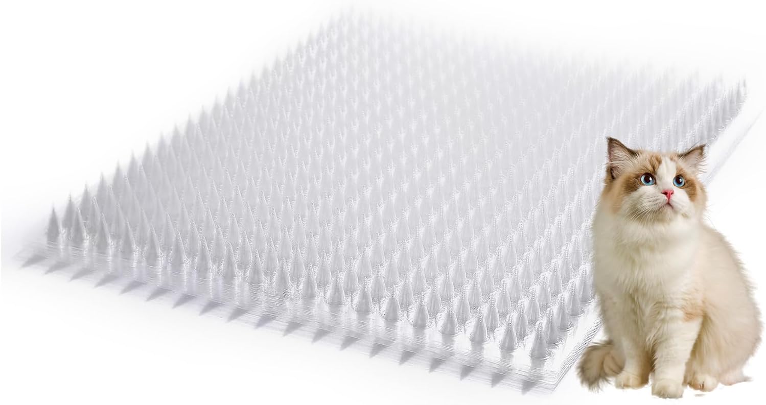 Mardili Cat&Dog Repellent Outdoor/Indoor Spike scat mat, Garden Scat Mats,Set of 8
