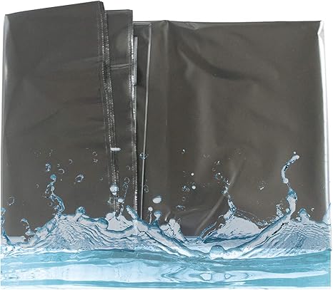 Image WYCSAD Pond Liner Black Pond Underliner Flexible 10x13ft 10x23ft 20x30ft 26x26ft 26x33ft 33x33ft 33x40ft 40x40ft Impermeable Membrane Film (0.2mm 40 x 40 ft/12 × 12 m)