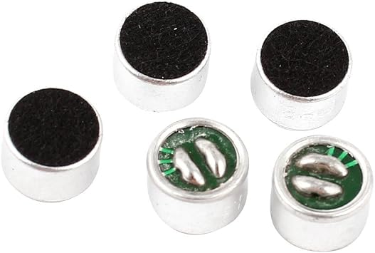 uxcell Mini Electret Pickup Condenser Microphone 9.7mm x 6.7mm 5 Pcs