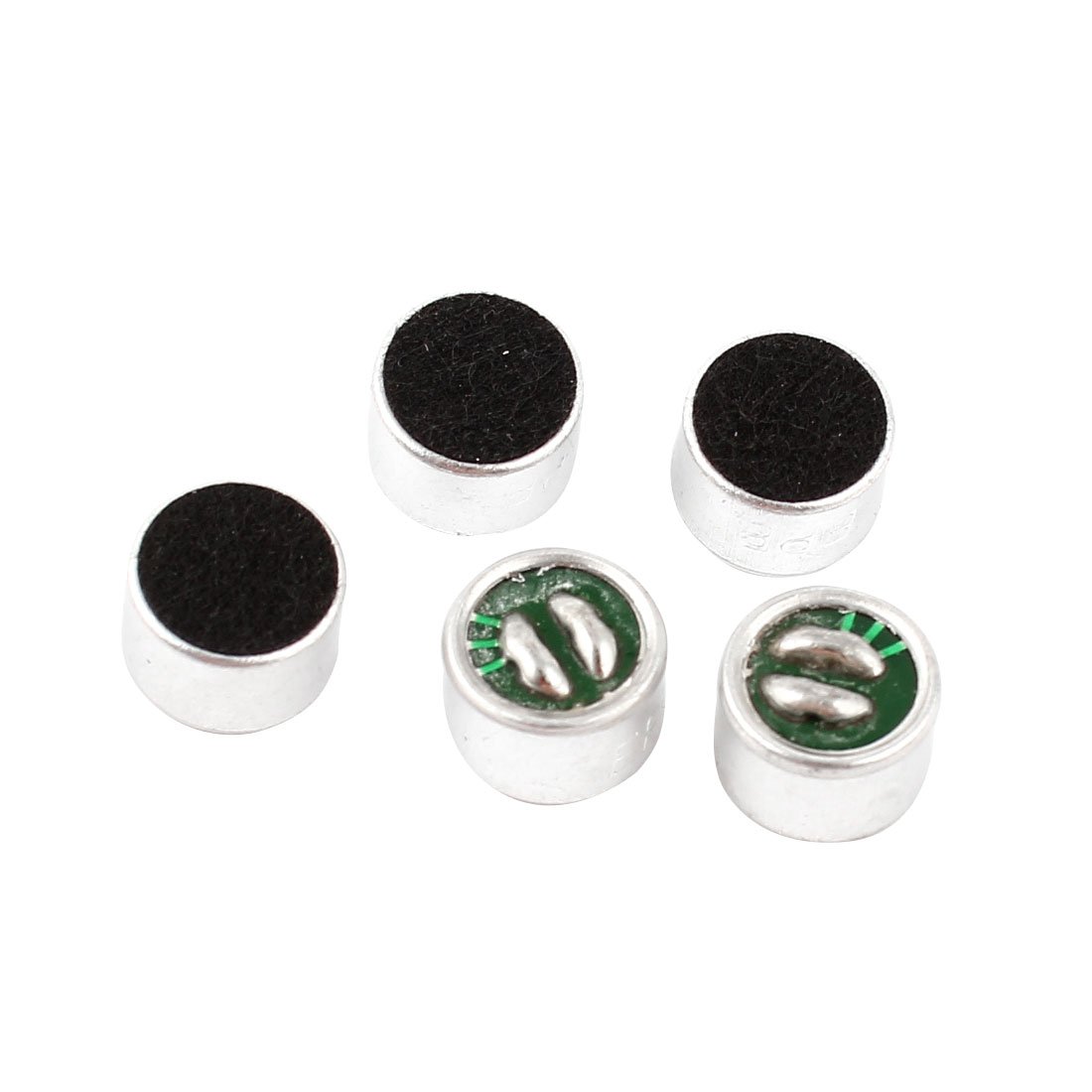 uxcell Mini Electret Pickup Condenser Microphone 9.7mm x 6.7mm 5 Pcs