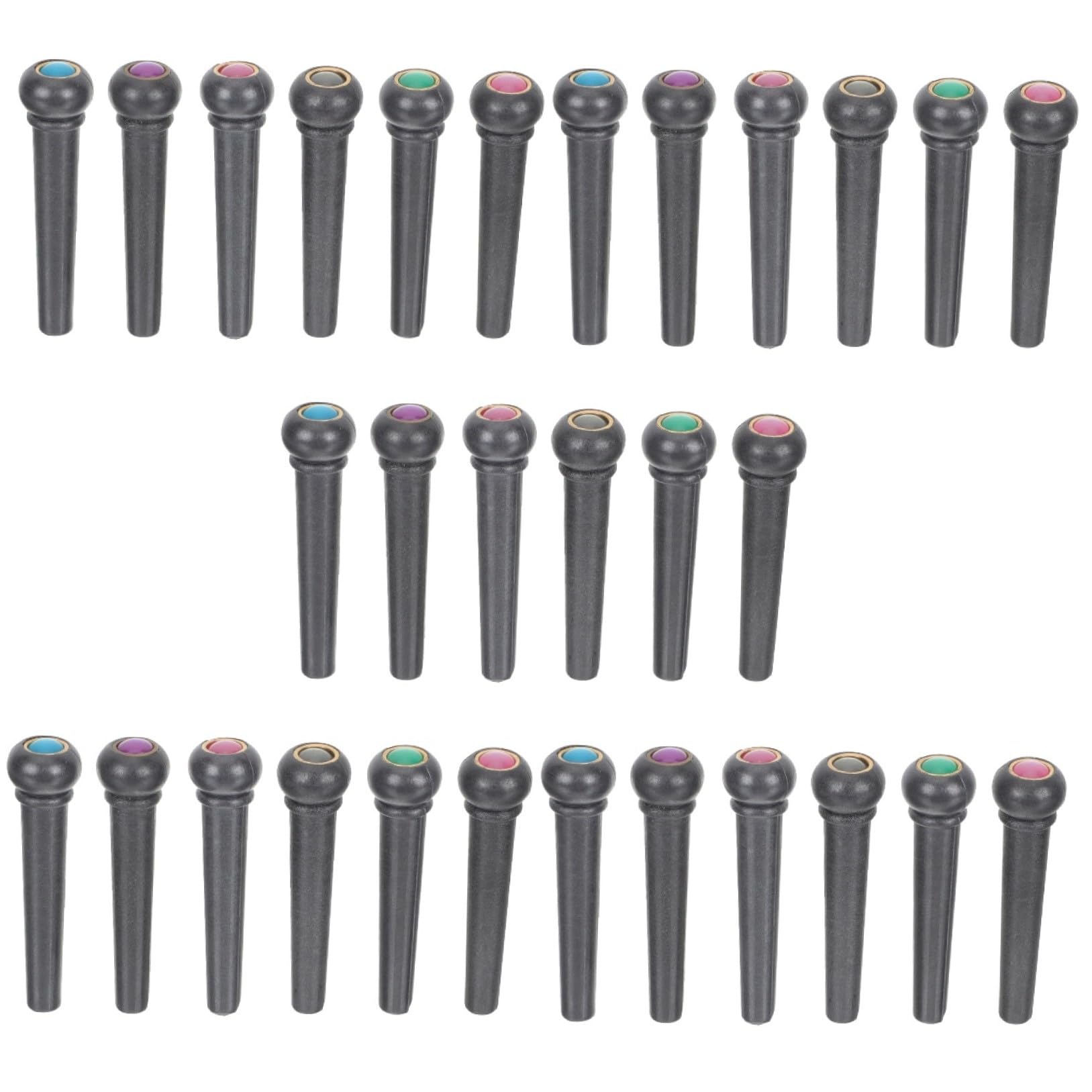 ifundom 30pezzi Perni Per Ponte Chitarra Plastica Accessori Per Chitarra Folk Pin Di Fissaggio Corde Pratico e Leggero Per Musicisti