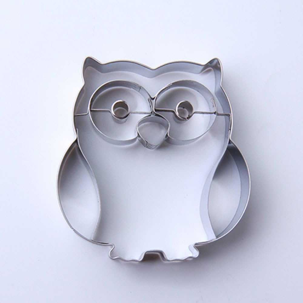Cute Owl Stainless Steel Cookie Cutter Biscuit Mini Cake Pastry Molds