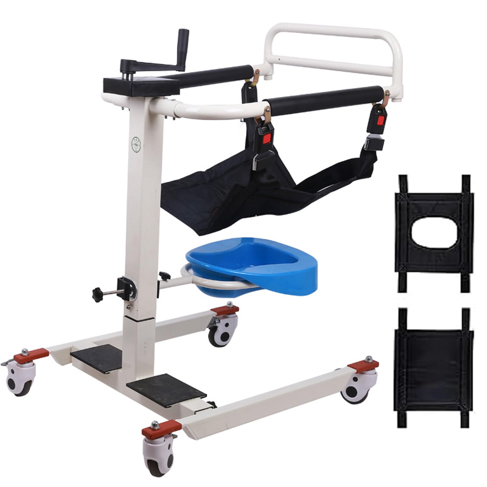 Silla de Transferencia con Grúa 4 en 1 Silla de Transferencia Elevador de Pacientes,Silla de Ruedas para el hogar, Ayuda de Transferencia,Ajustable en Altura/Anchura