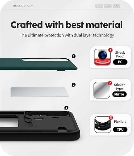 Miniatura 650 de GOOSPERY Parachoques magnético para puerta compatible con Galaxy S23, tarjetero tipo cartera, cierre automático, protección de doble capa resistente