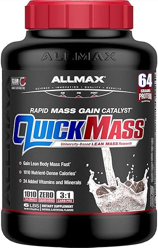ALLMAX Nutrition QuickMass catalizador de ganancia de masa rápida ganador de masa premium con carbohidratos complejos 1010 calorías y 226oz de