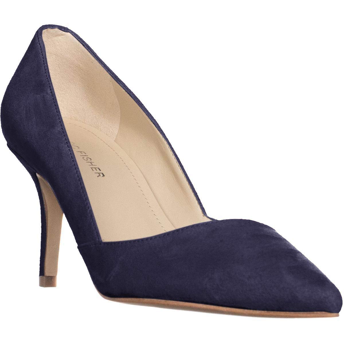 Marc Fisher Women's Tuscany Pump, Dark Blue Suede, 4 UK