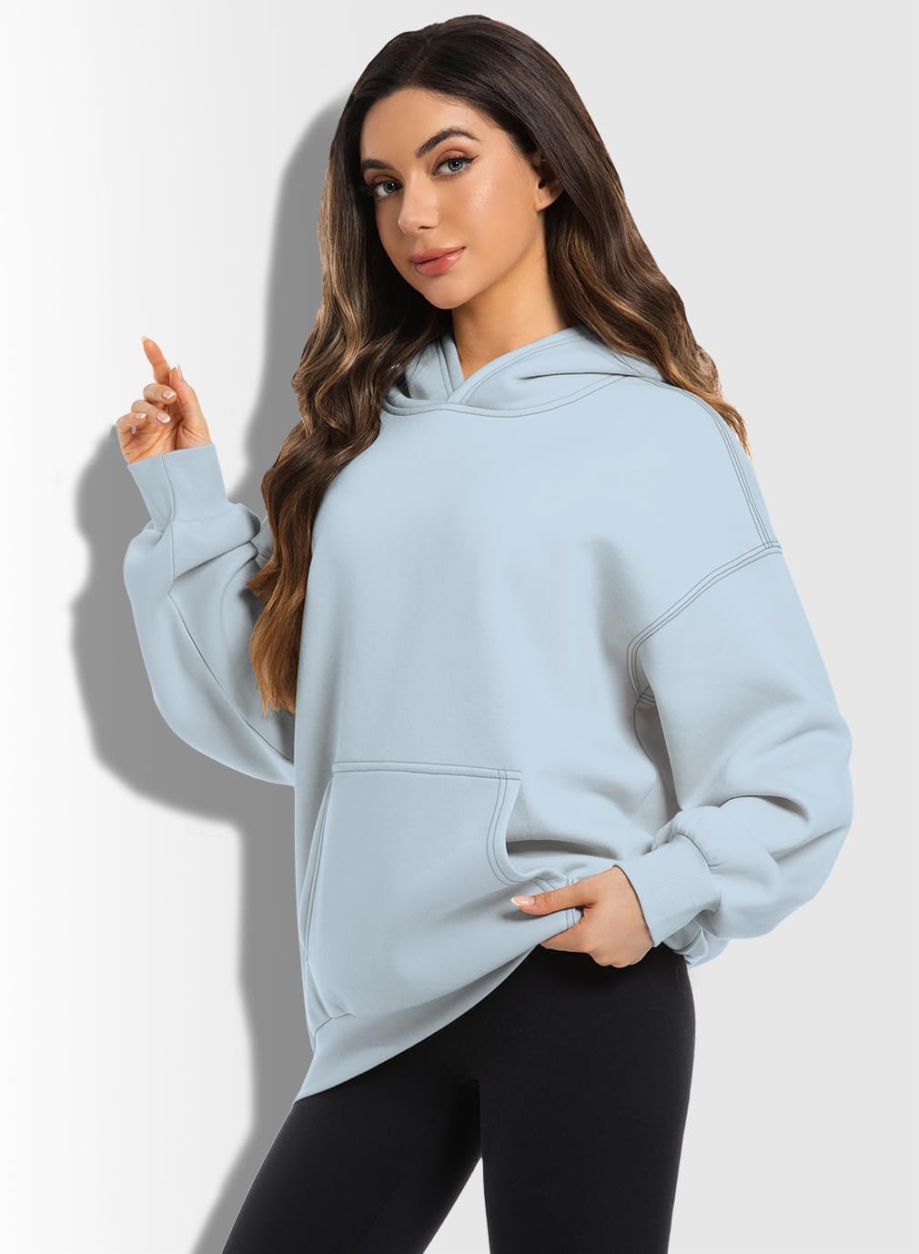 2 Pack Womens Oversized Hoodies Sweatshirts Fleece Hooded Pullover Tops Sweaters Casual Comfy Fall Fashion - Image 2