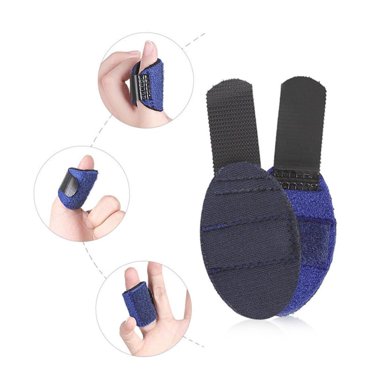 MOLUCKFU 2pcs Strap Thumb Splint Straightening Brace Protector Support for Straightener Brace Splint Support Brace Aluminum Alloy Blue