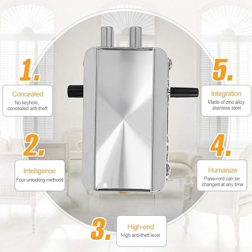 Miniatura 2 de Kit de cerradura de puerta electrónica inteligente, cerradura de puerta Bluetooth, sistema de control de acceso antirrobo con desbloqueo