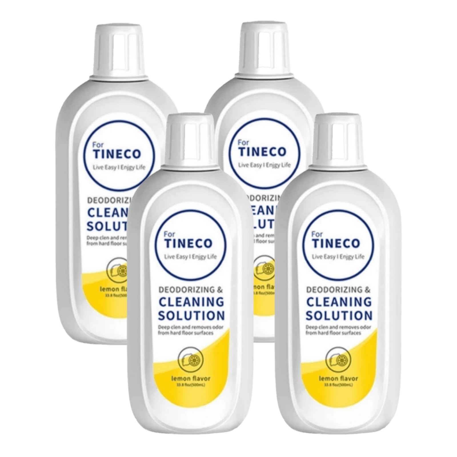 4 Ud. Limpiador De Suelos Limón 500ml Compatible Con Tineco Floor One S3/S5/iFloor/Breeze/S5 Combo/S7 Pro Robot Aspirador Piezas
