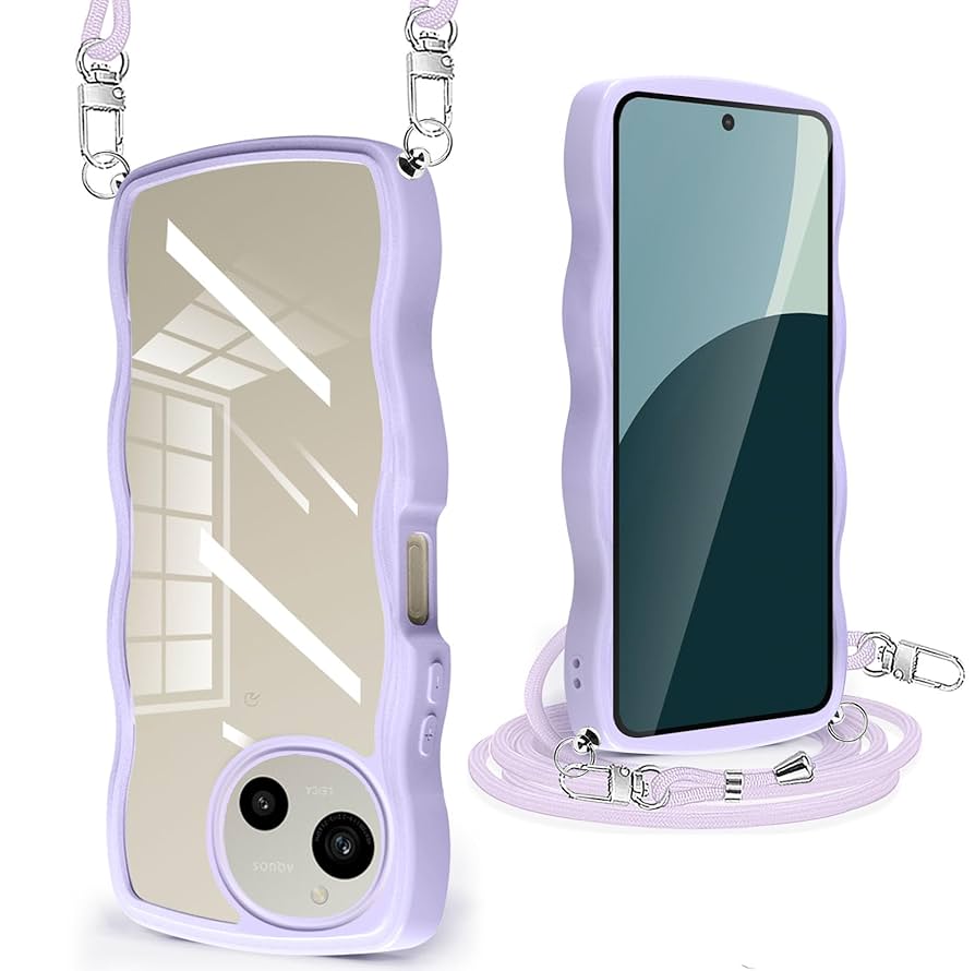 Amazon.co.jp: AQUOS R9/R10 ケース クリア ショルダー 耐衝撃