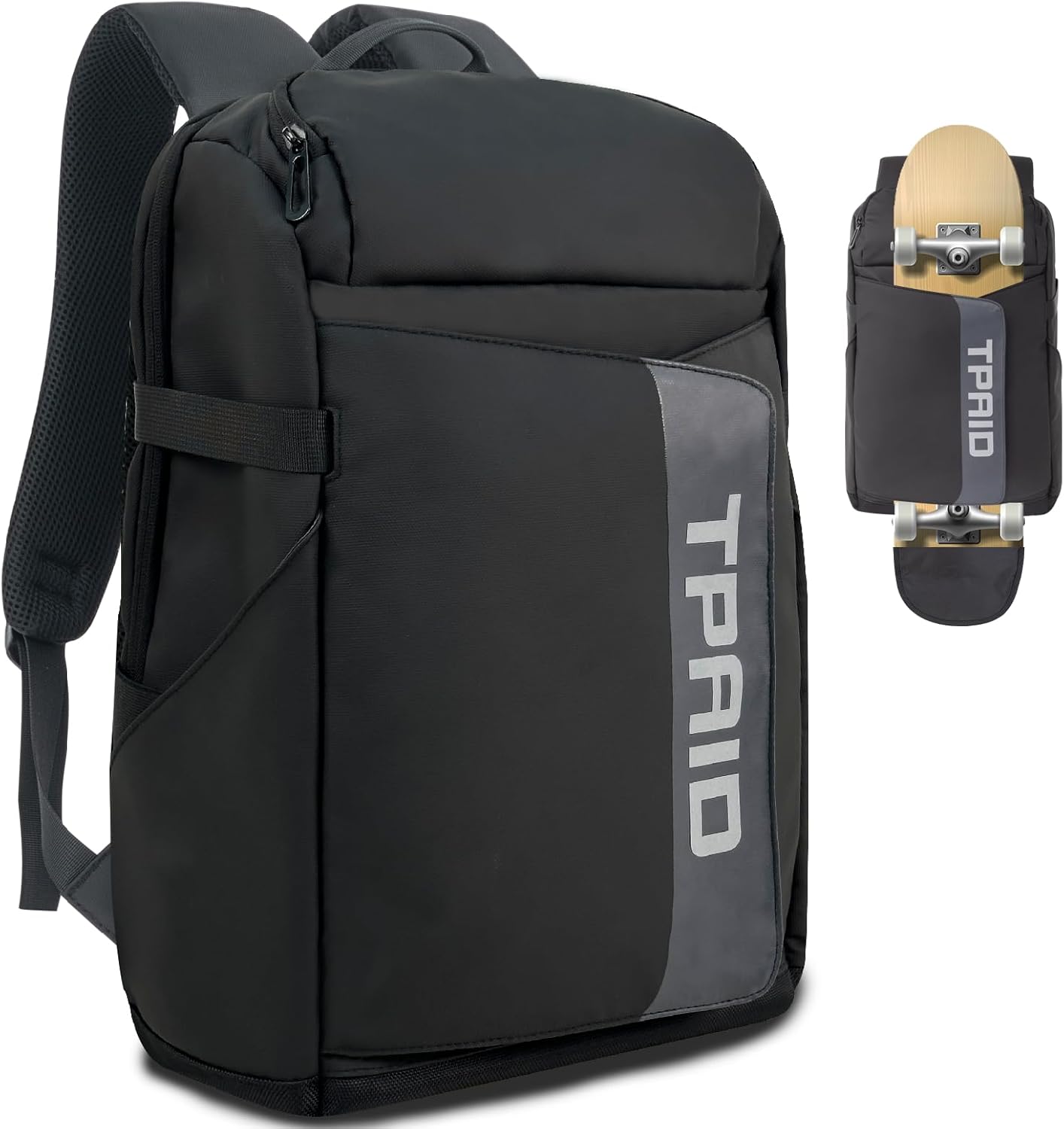 TPAID Skateboard Backpacks with Adjustable Shoulder Strap, Laptop Backpack for Men and Wmen, Street Trend Skate Carry Bags