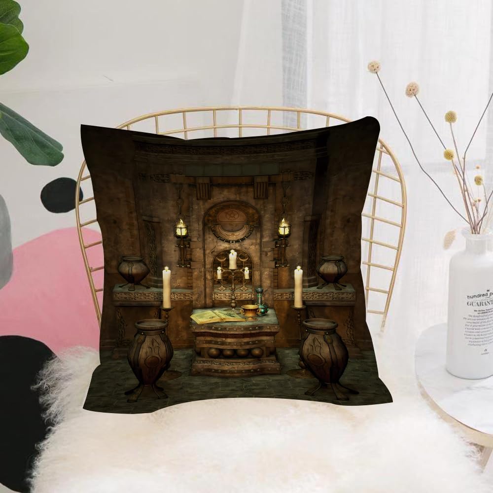 HYOSXW Cushion Cover,Throw Pillow Case Home Decorative for Living Room Bedroom Sofa Chair 16X16 Inch,3d illustration of an fantasy background with a mystical atmosphere,Pillowcase 40X40cm