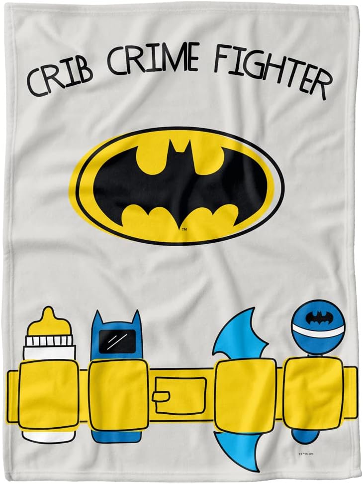 LOGOVISION Batman Lightweight Baby Blanket, 30"X40", Crib Crime Fighter Unisex for Infants Girls & Boys