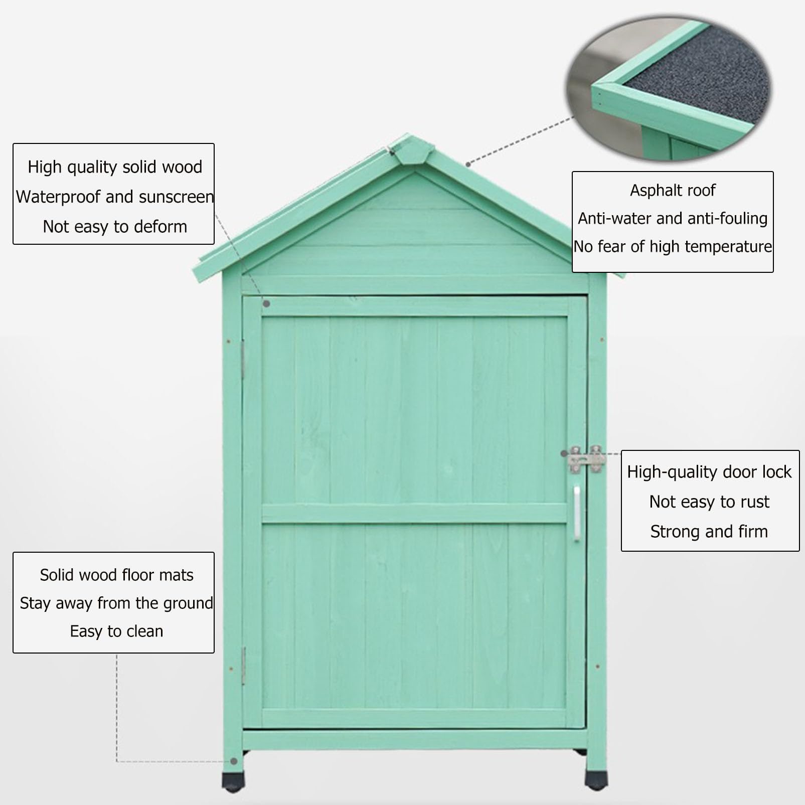 Capanno per Attrezzi da Giardino Capanno per Attrezzi da Giardino in Legno, armadietto per Patio con Ripiani, Organizer per Attrezzi da Giardino Capannoni Impermeabili Tetto Impermeabile