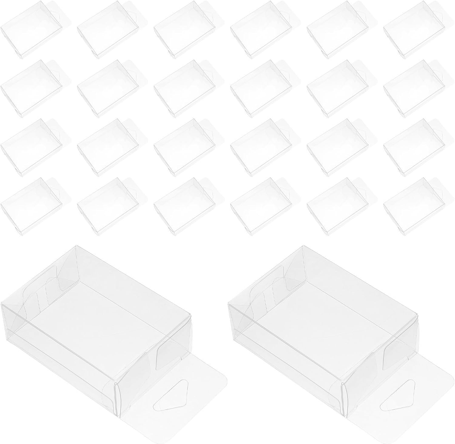 Gatuida 50pcs Plastic Foldable Box with Hooks for Party Favors