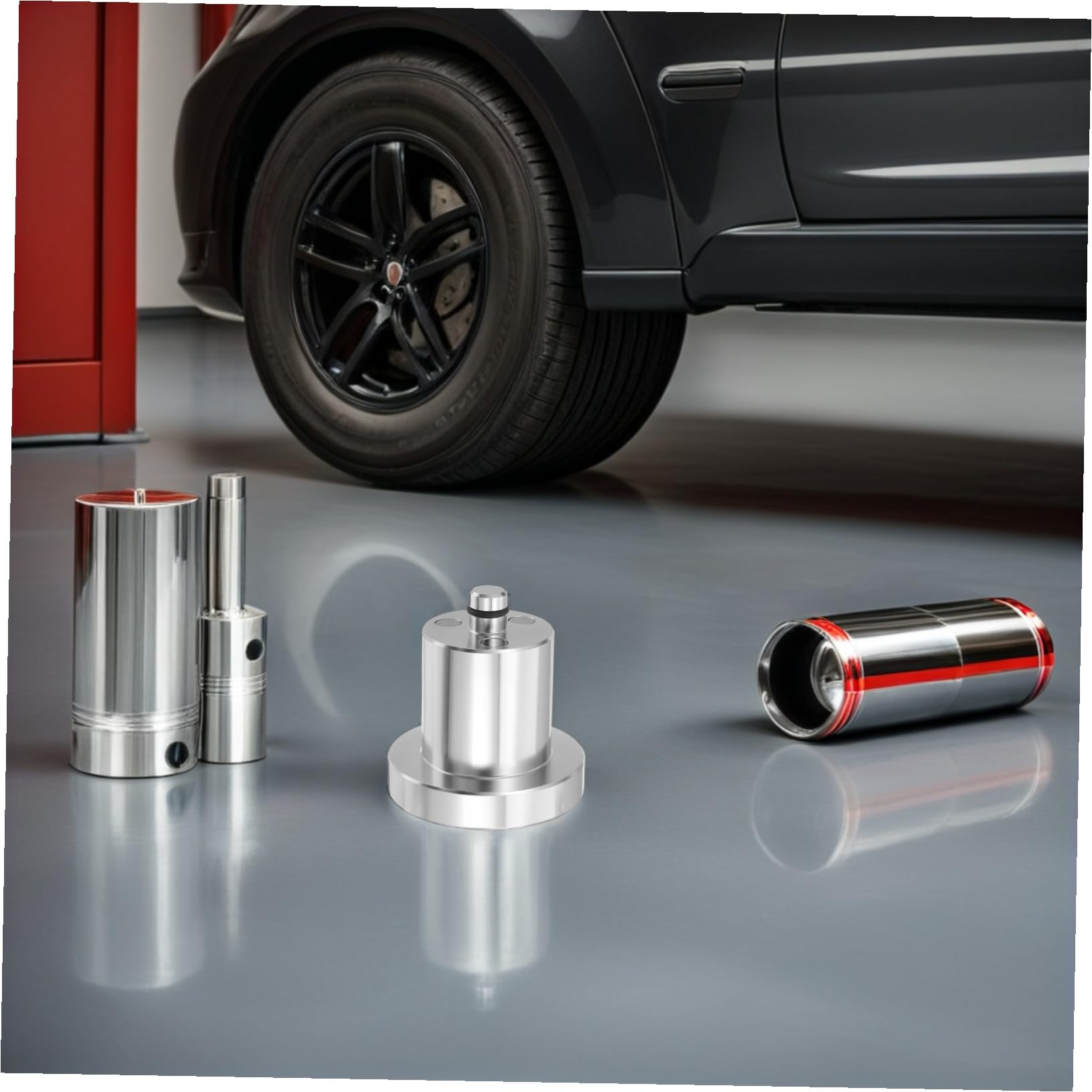 Cabilock 4stücke Stoßdämpfende Auflage Wagenheber-adapter Hebebühnen-auflagen Robuste Basis aus Aluminium Werkstattwerkzeuge für Fahrzeugwartung