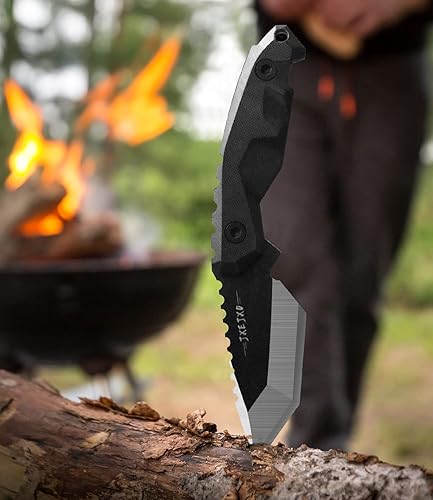 Miniatura 7 de JXE JXO Juego de cuchillos tácticos EDC con vaina, tipo A+B