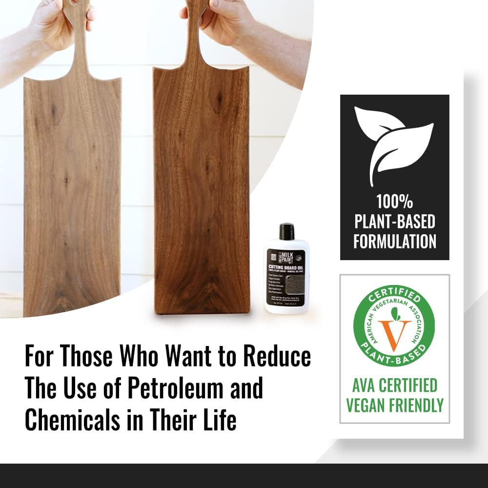 Real Milk Paint, Cutting Board Oil for Wood Chopping Board, Butcher Block, Bamboo, Charcuterie, Food Grade Finish, 32oz