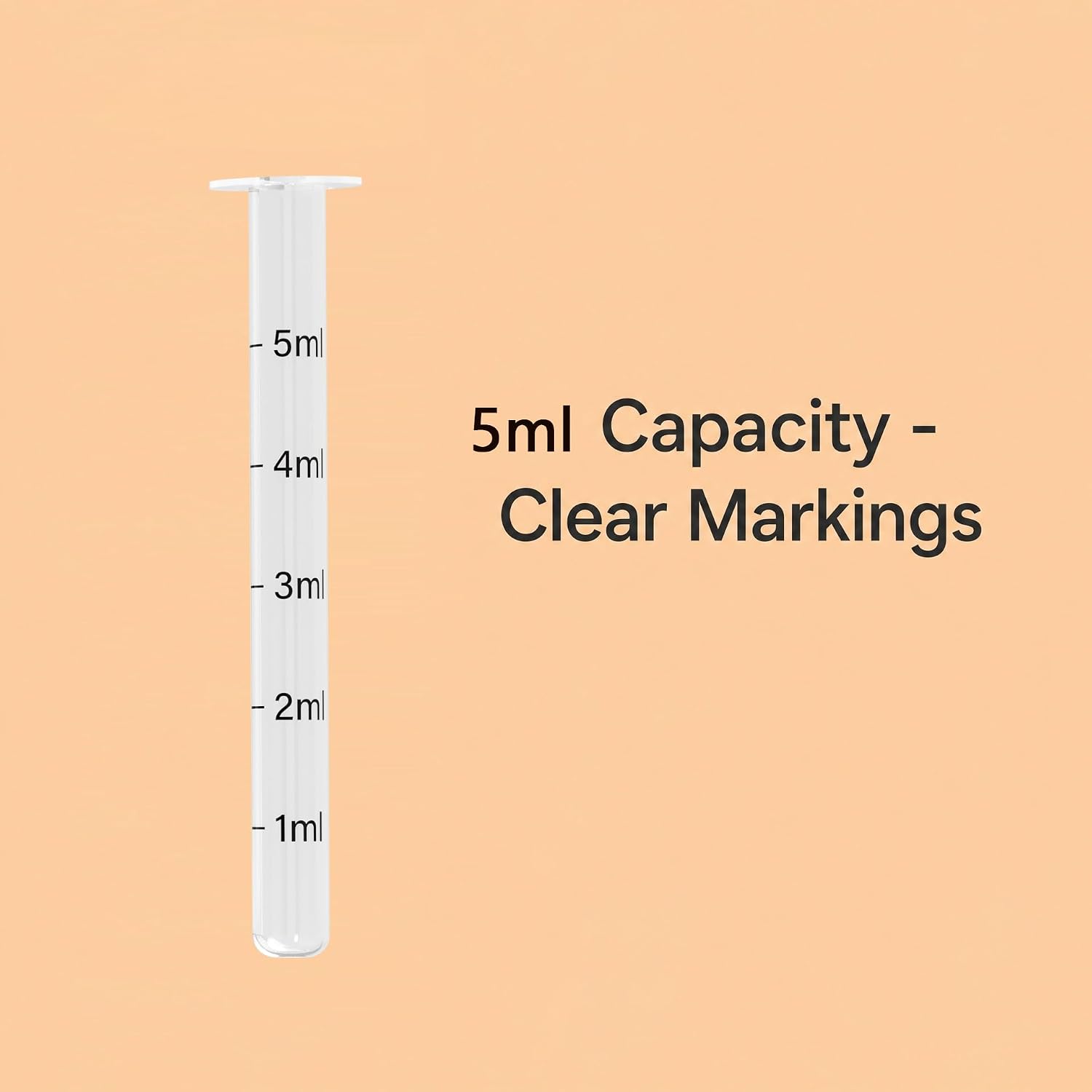 Disposable Plastic Vaginal Applicator with Threaded End and Comfort Tip，Fits Personal Lube and Cream Products， 5ml Dual Dosage Markings 20pack