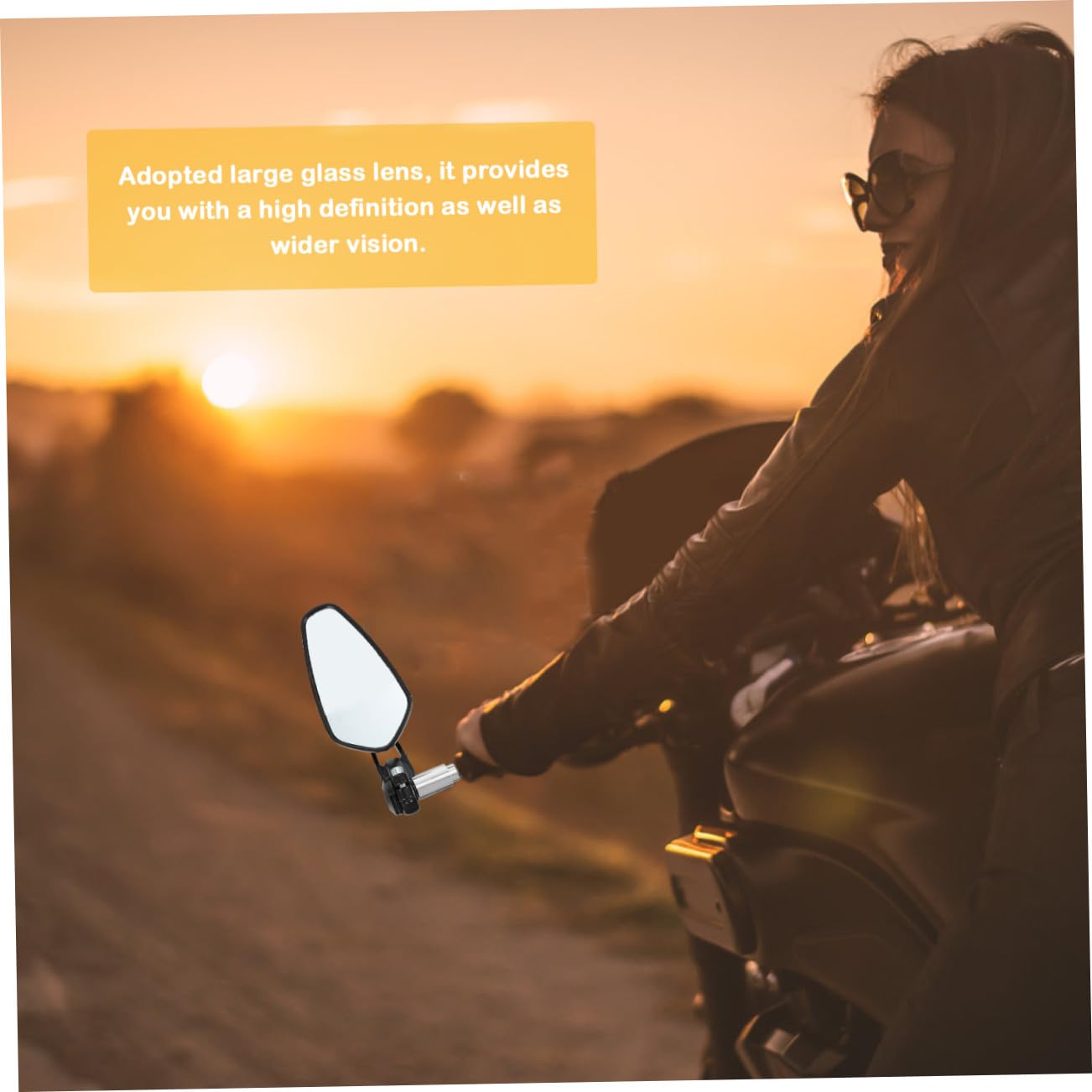 OUNONA Specchietti Retrovisori Moto per Manubrio 22mm in Lega di Alluminio e Abs Ampio Campo Visivo per Scooter e Naked in Nero