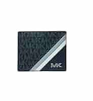 美品 マイケルコース RIVINGTON ストライプ ビルフォールド 折財布 MICHAEL KORS｜RIVINGTON ストライプ ジップ ウォレット - MK