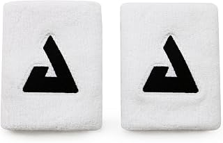 JOOLA Trinity Moisture-Wicking Wristbands 2-Pack - White 4.5" Elastic Sweatbands for Pickleball, Tennis & Table Tennis