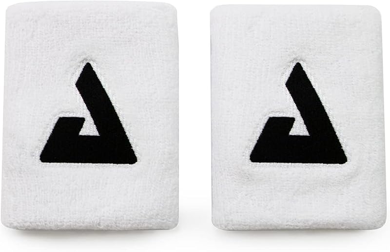 JOOLA Trinity Wristband 2 Pack – White Wrist Bands with Moisture Wicking Performance Material – 4 inch Elastic Sweatband for Wrists – Table Tennis & Pickleball Accessory