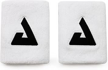 JOOLA Trinity Wristband 2 Pack White Wrist Bands with Moisture Wicking Performance Material 4 inch Elastic Sweatband for Wrists Table Tennis & Pickleball Accessory