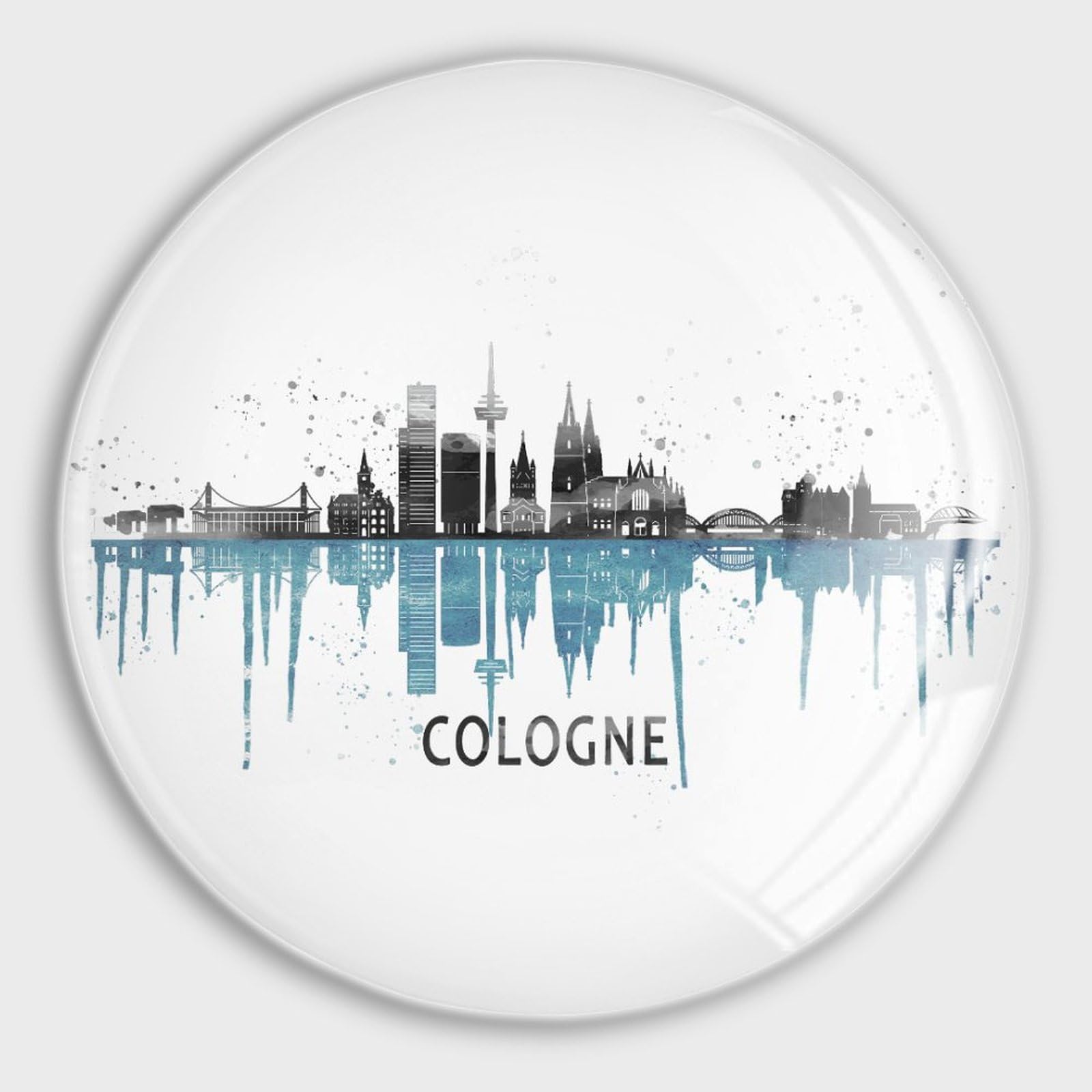 Aimants en verre Cologne lot de 4 magnets idée cadeau souvenir de vacances