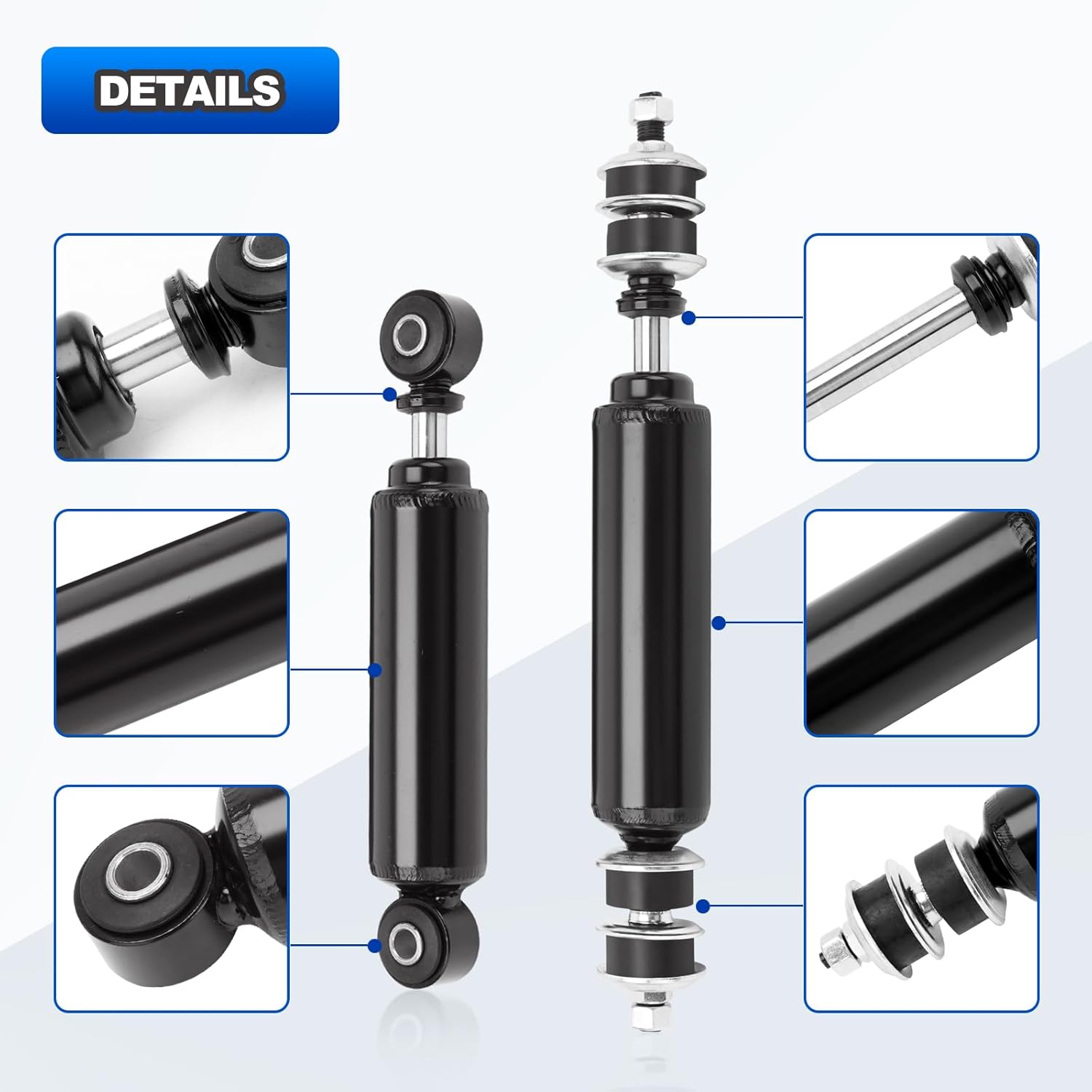 Front and Rear Golf Cart Shock Absorbers Compatible with 1988-up Club Car DS G&E, 2004-up Precedent G&E Replace# 1014235, 1014236, 1010991, 1015813