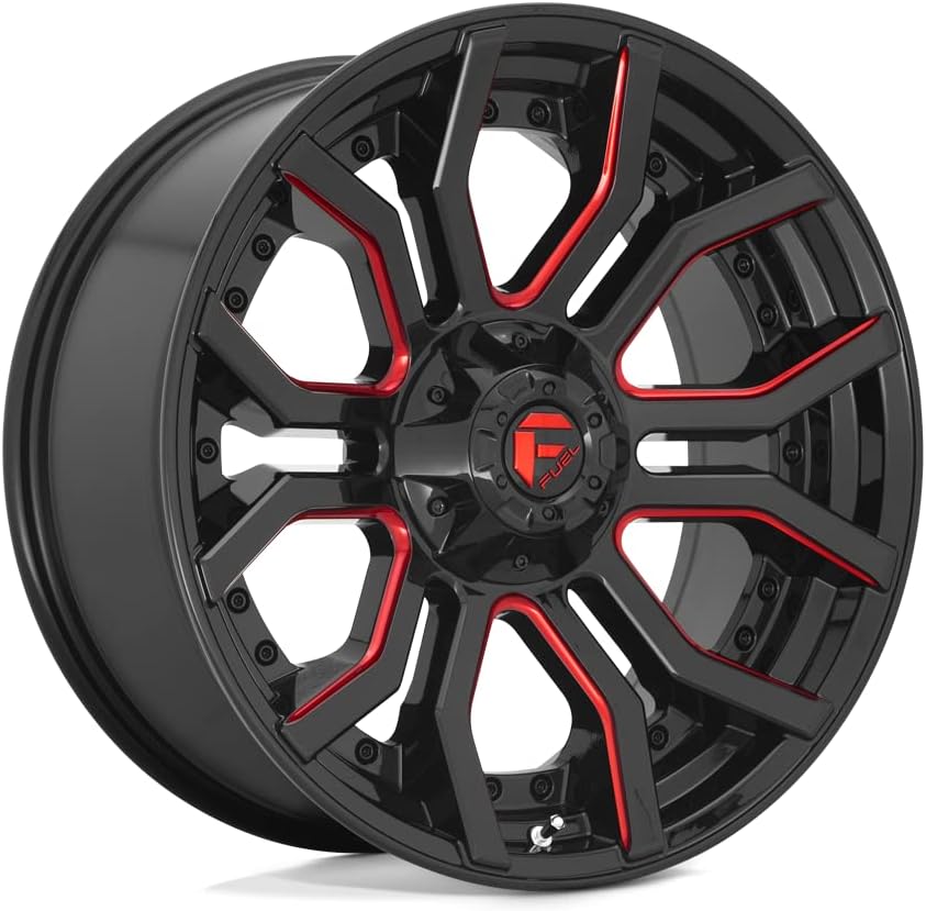 FUEL OFF-ROAD D712 RAGE 20X9, 6X135/5.5, 5.04, 1mm GLOSS BLACK RED TINTED CLEAR - D71220909850