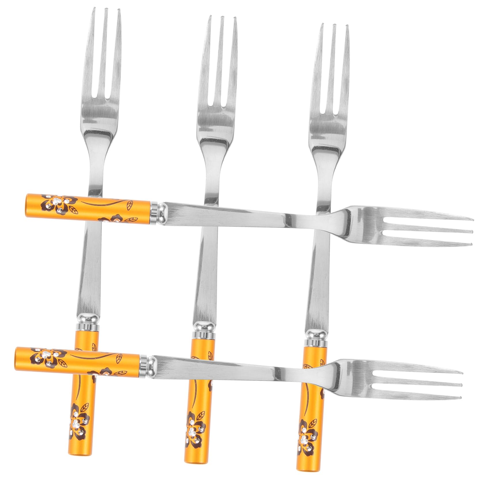 OSOLADY 5Pcs Portable Fruit Forks Lightweight Appetizer Forks for Desserts Seafood and Melons Comfortable Handle Easy to Clean for Picnics and Gatherings