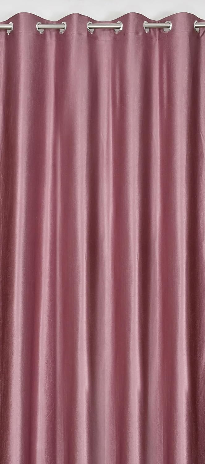 Exporthub 2 Piece Eyelet Polyester Door Curtain Set - 7ft, Burgundy 2