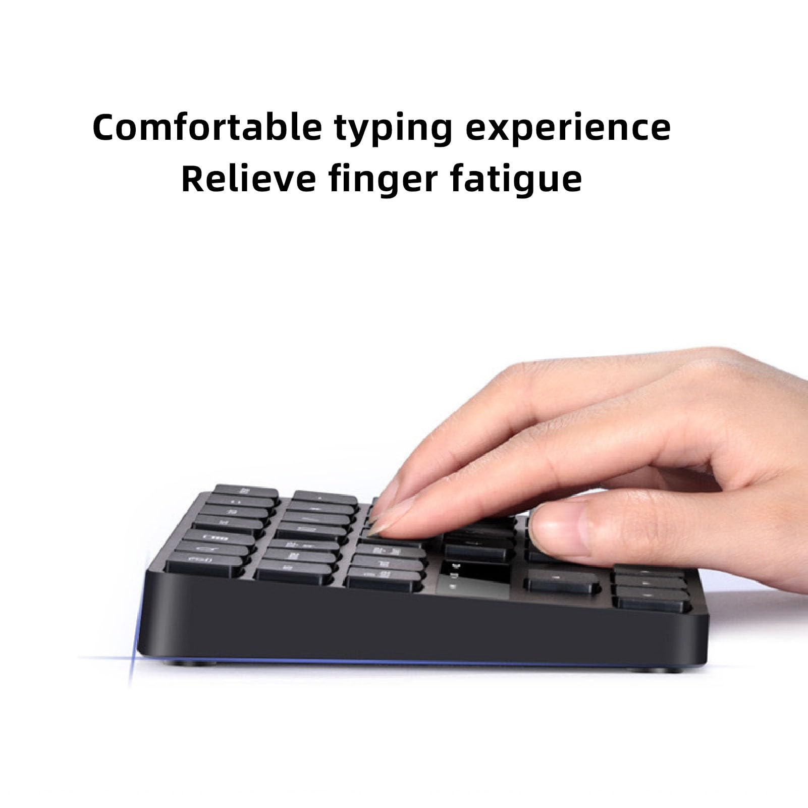 Yunseity Numeric Keypad, 35 Keys 2.4G Portable Number Pad, Rechargeable Financial Accounting USB External Numpad Keyboard for Wins 7 8 9 10, for Android