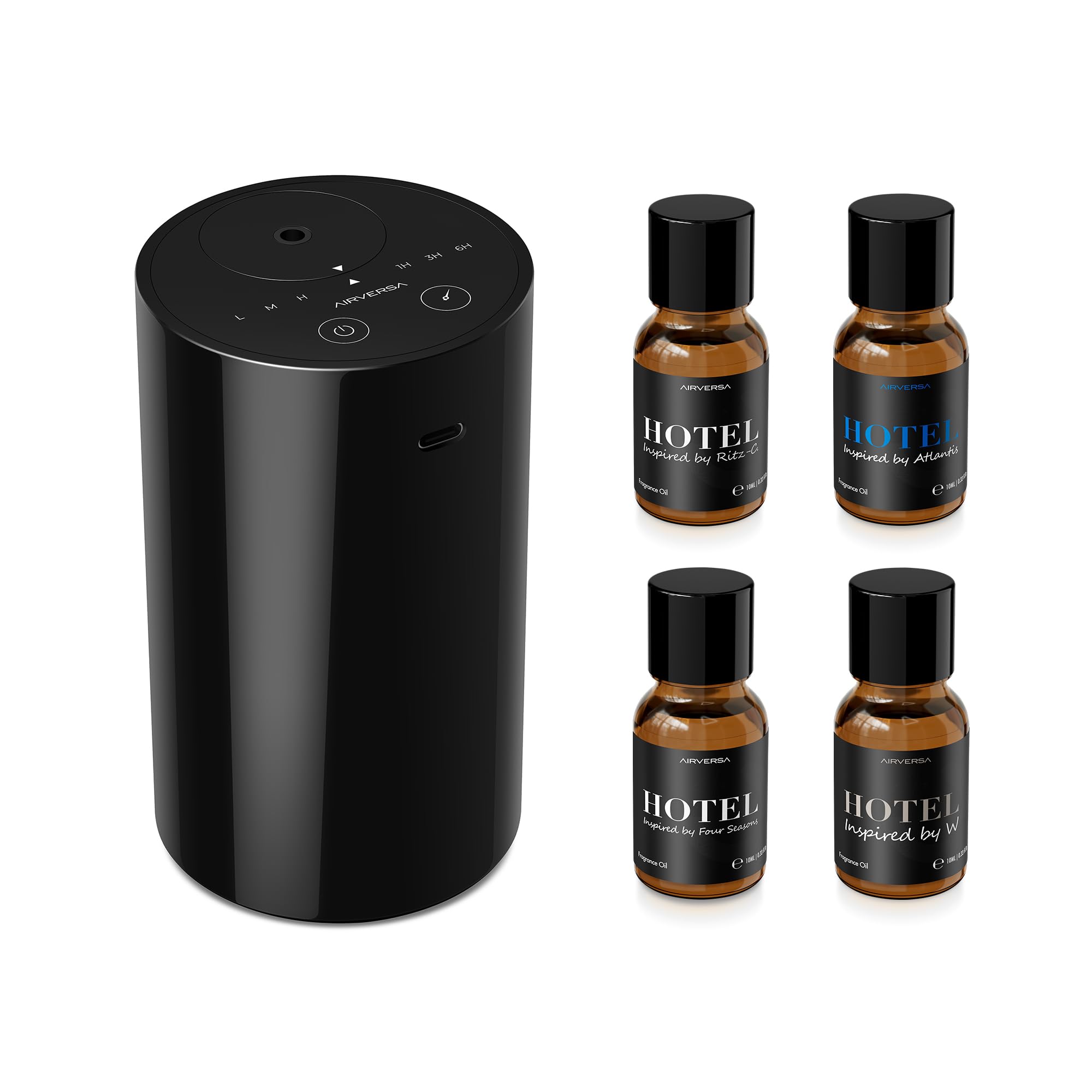 Diffuseur d'huiles essentielles pour voiture et maison Airversa AN8 portable avec recharges