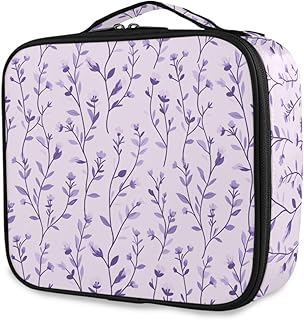 Travel Makeup Bag for Women, Blush Lavender C...