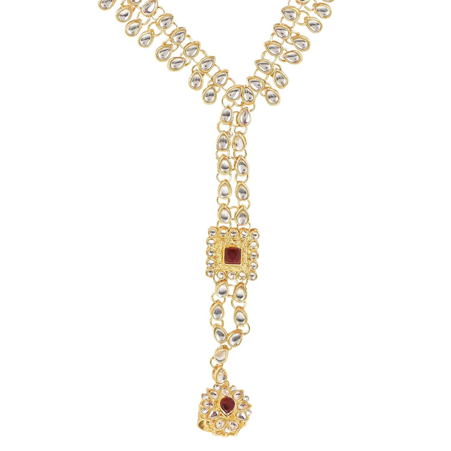 I Jewels Traditional Gold Plated Embellish With Kundan & Pearl Adjustable Haath Phool/Panja Bracelet for Women & Girls (PIJ034) (Pack Of 1) (Maroon) (B0CBKRBBFN) Amazon Price History, Amazon Price Tracker