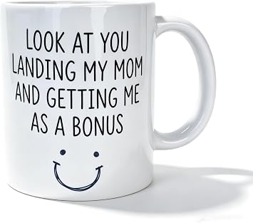 Funny Step Dad Mug, Best Fathers Day Gift, Bonus Father Coffee Cup, Ideal Presents from Daughter Son, 1 Ceramic Drinkware