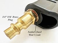 Vista 6 de SANFU Pistola de aire de codo de acero inoxidable de 4 pulgadas con enchufe de latón de 1/4 pulgadas, herramientas de aire para compresor de aire