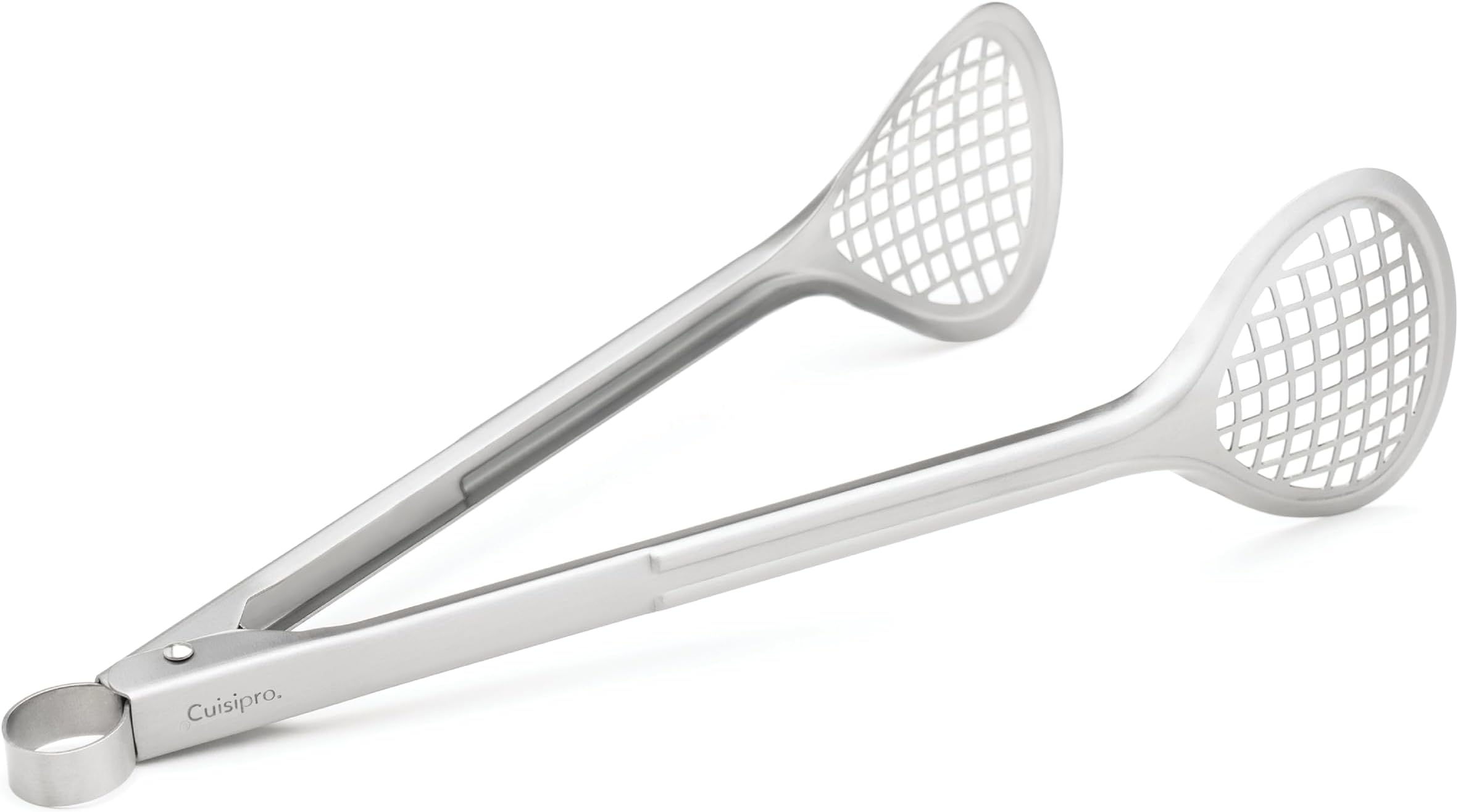 Stainless Steel Wide Grill/Fry Tongs, 12-Inch