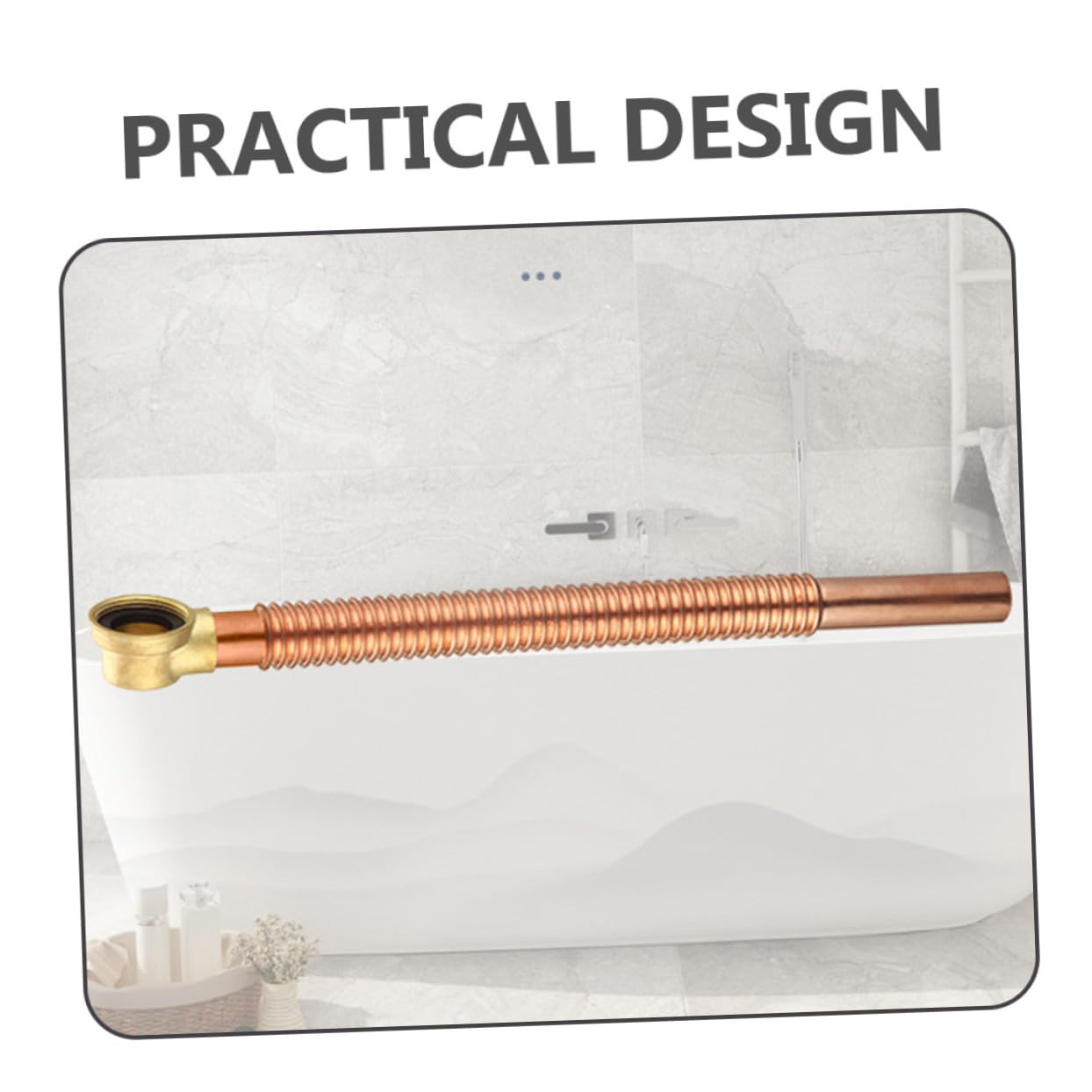 DOITOOL 5piezas Manguera De Desagüe Flexible De Cobre para Bañera Accesorio Duradero y Fácil De Instalar Tubo De Drenaje Versátil