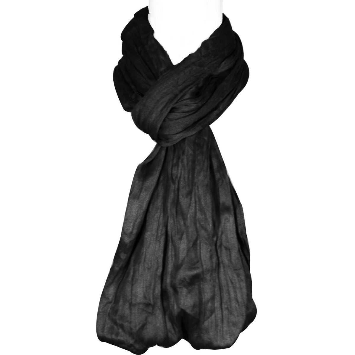 Wrapables Bufanda infinita suave y sedosa. - negro - Talla única