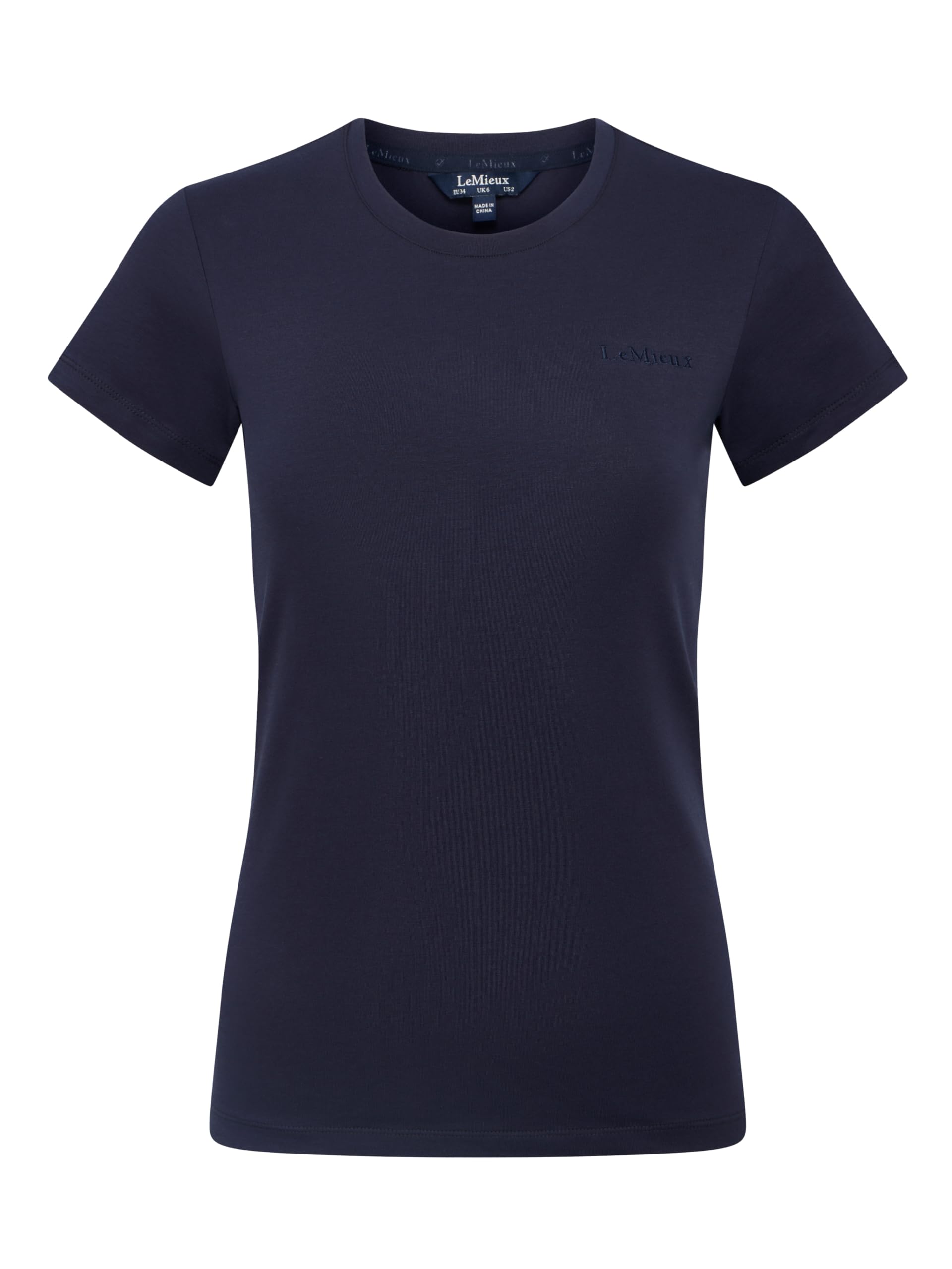 LeMieux Ladies Classique T-Shirt - Comfortable Classic Fit - Sweat Wicking Fabric - Navy - UK12