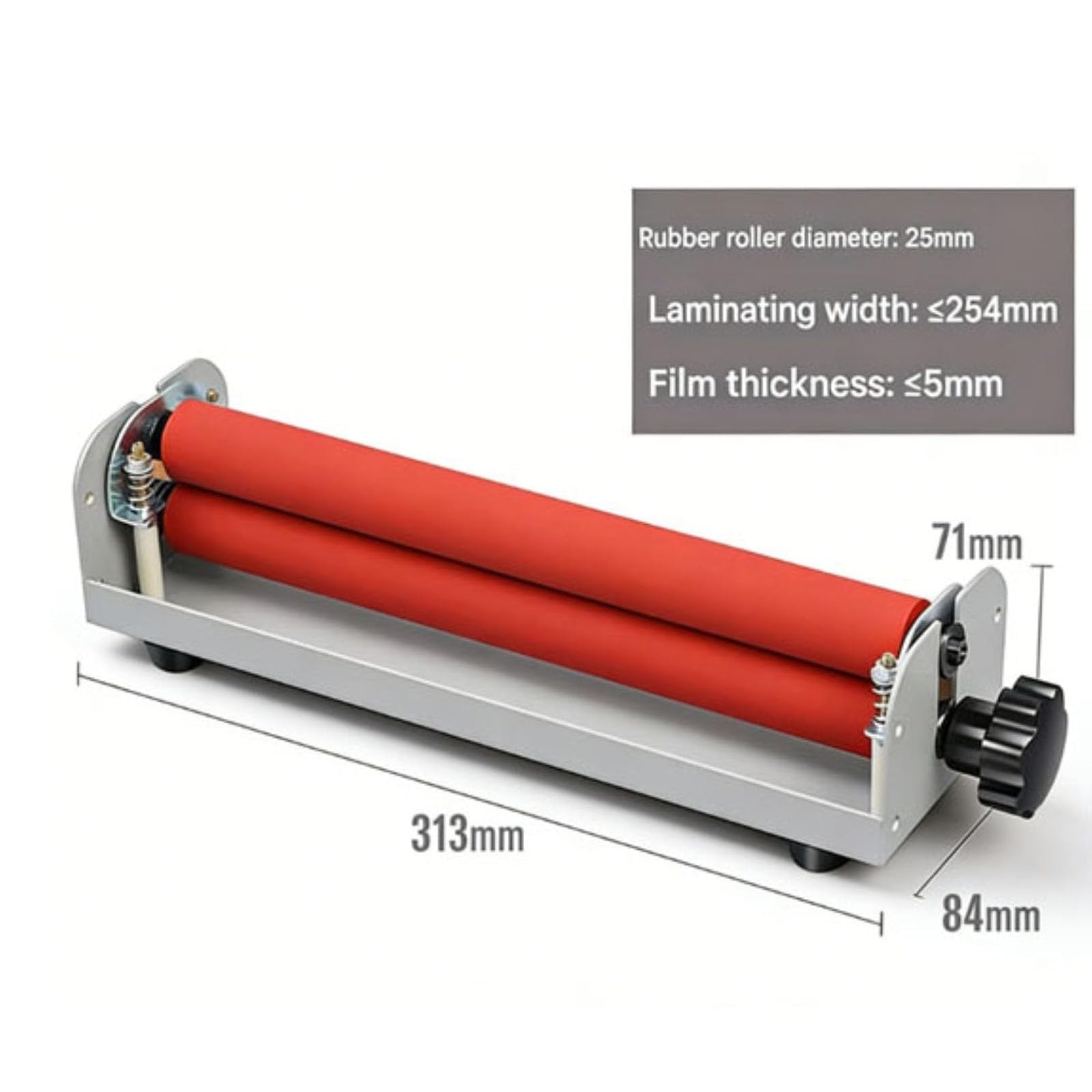 Laminatore a Freddo Manuale, Laminatore a Pressione Manuale di 12 Pollici con Album Fotografico da 6 Pollici, Larghezza 254 mm e Spessore del Materiale 5 mm per Ufficio, Scuola, Foto, Poster, Matrimon