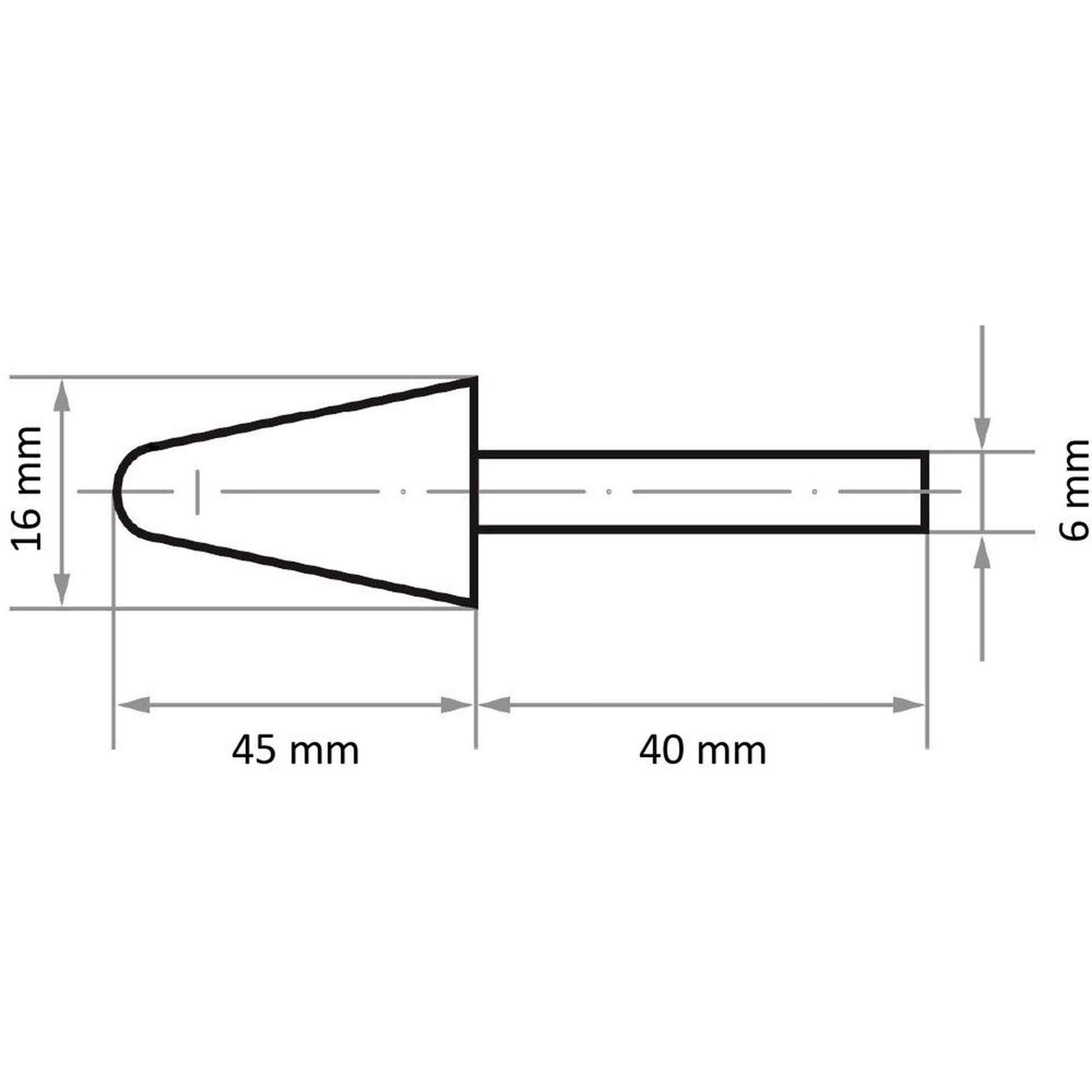 Lukas KE Lot de 20 stylos abrasifs ronds en acier inoxydable 16 x 45 mm Tige 6 mm