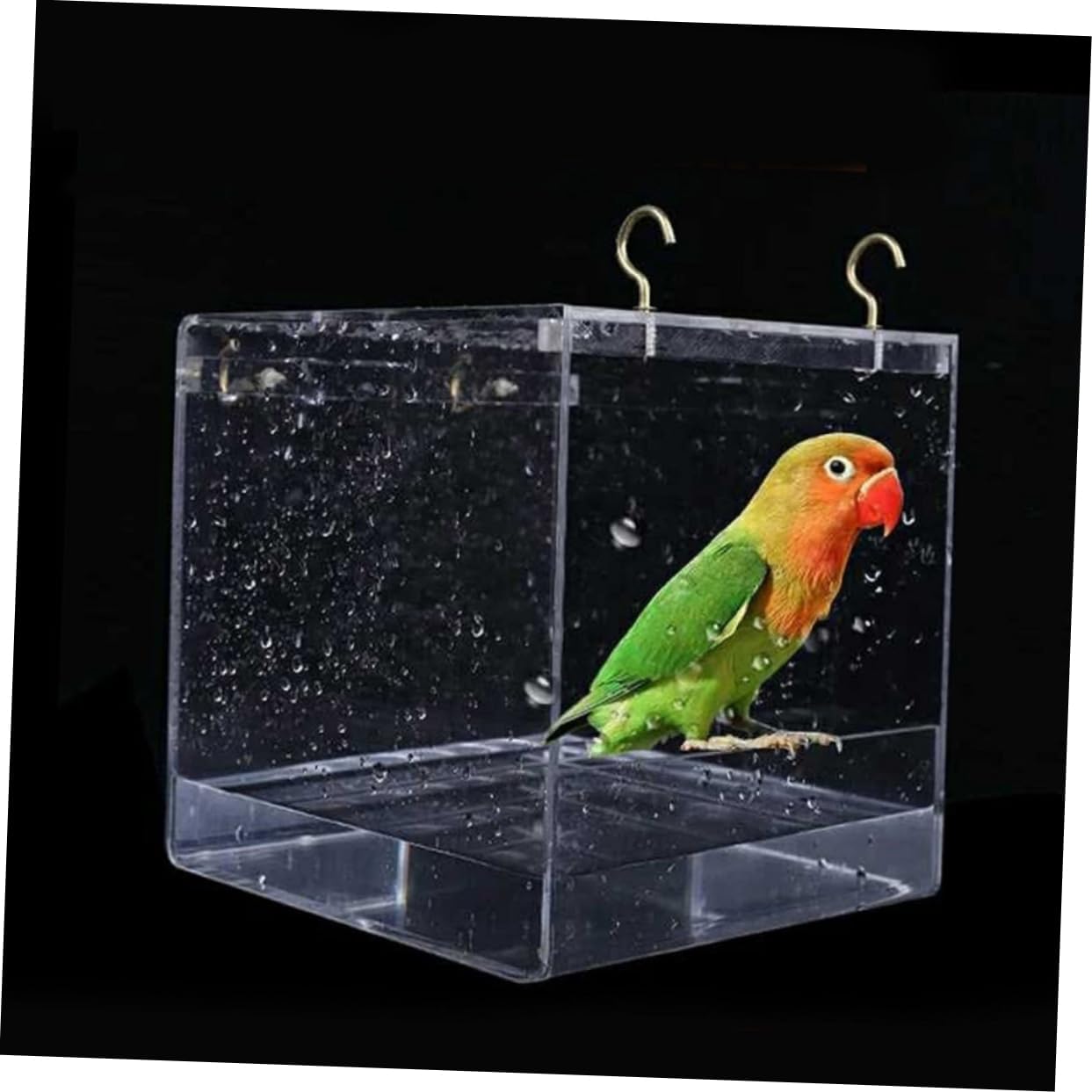 Covered Parrot Bathtub Multi-cage Bird Bath for Small Birds Parrot Canary Birdbath Eco-Friendly Plastic Bath Cage