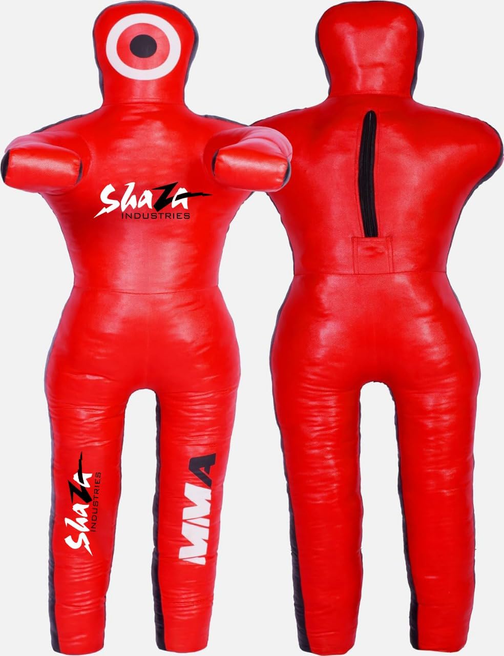 Shaza MMA BJJ Wrestling Grappling Throwing Dummy Bag Unfilled, PU Leather, Double Stitched